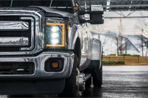 Morimoto - LF505-A-ASM | Morimoto XB LED Headlights With Amber Side Marker, Sequential Turn Signal, Amber DRL For Ford Super Duty | 2011-2016 | Pair - Image 11