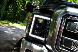 Morimoto - LF505-ASM | Morimoto XB LED Headlights With Amber Side Marker, Sequential Turn Signal, White DRL For Ford Super Duty | 2011-2016 | Pair - Image 10