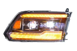 Morimoto - LF520-A-ASM | Morimoto XB LED Headlights With Amber Side Marker, Sequential Turn Signal, Amber DRL For Dodge Ram 1500 | 2009-2018 | Pair - Image 5