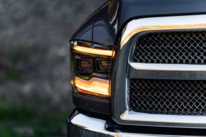 Morimoto - LF520-A-ASM | Morimoto XB LED Headlights With Amber Side Marker, Sequential Turn Signal, Amber DRL For Dodge Ram 1500 | 2009-2018 | Pair - Image 6