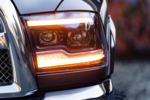 Morimoto - LF520-A-ASM | Morimoto XB LED Headlights With Amber Side Marker, Sequential Turn Signal, Amber DRL For Dodge Ram 1500 | 2009-2018 | Pair - Image 7