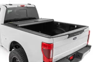 Rough Country - 49220651 | Rough Country Hard Tri-Fold Flip Up Tonneau Bed Cover For Ford F-250/F-350 Super Duty | 2017-2023 | 6'10" Bed - Image 5