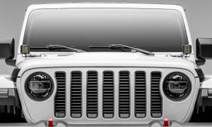 6204946 | T-Rex Billet Series Bumper Grille | Horizontal Round | Aluminum | Silver | 1 Pc | Insert