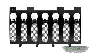 T-Rex Billet - 6314841-BR | T-Rex Stealth Torch Series LED Light Grille | Small Mesh | Mild Steel | Black | Black Studs | 1 Pc | Insert | 7 - 2 in. Round LED Lights - Image 2