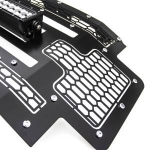 T-Rex Billet - 7315471 | T-Rex Laser Torch Series Grille | Laser Cut Pattern | Mild Steel | Black | Chrome Studs | 1 Pc | Replacement - Image 4