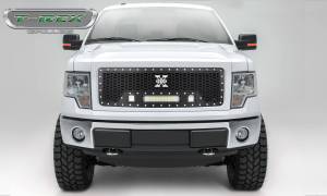 T-Rex Billet - 7315681 | T-Rex Laser Torch Series Grille | Laser Cut Pattern | Mild Steel | Black | Chrome Studs | 1 Pc | Insert | Incl. Universal Wiring Harness - Image 2