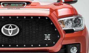 T-Rex Billet - 7719511 | T-Rex Laser X Series Grille | Laser Cut Pattern | Mild Steel | Black | Chrome Studs | 1 Pc | Insert - Image 3