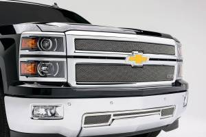 T-Rex Billet - 44117 | T-Rex Sport Series Grille | Small Mesh | Stainless Steel | Chrome | 2 Pc | Overlay [Available While Supplies Last] - Image 1