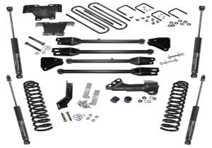 K166 | Superlift 4 Inch 4-Link  Suspension Lift Kit With Shadow Shocks (2017-2022 F250, F350 Super Duty 4WD | Diesel)