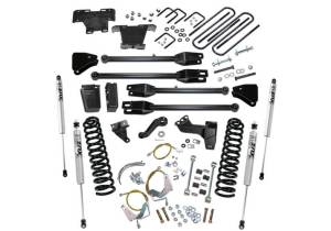 K234F | Superlift 6 Inch 4 Link Suspension Lift Kit with Fox 2.0 Shocks (2008-2010 F250, F350 Super Duty 4WD \ Diesel)