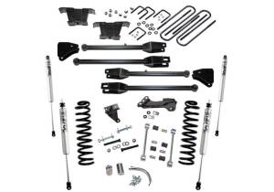 K233F | Superlift 4 inch 4 Link Suspension Lift Kit with Fox 2.0 Shocks (2008-2010 F250, F350 Super Duty 4WD | Diesel)