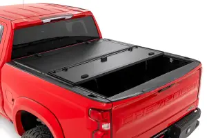 Rough Country - 49120580 | Rough Country Hard Tri-Fold Flip Up Tonneau Bed Cover For Chevrolet Silverado 1500 / GMC Sierra 1500 | 2019-2023 | 5' 10" Bed - Image 8