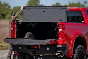 Rough Country - 49120580 | Rough Country Hard Tri-Fold Flip Up Bed Cover (2019-2025 Silverado, Sierra 1500 2WD/4WD 5'10" Bed | Short Bed) - Image 12