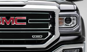 T-Rex Billet - 6212131 | T-Rex Laser Billet Series Grille | Horizontal | Aluminum | Black | 3 Pc | Overlay - Image 6