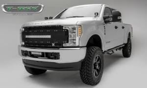 6315481 | T-Rex Torch Al Series LED Grille | Laser Cut Pattern | Aluminum | Black | Chrome Studs | 1 Pc | Replacement