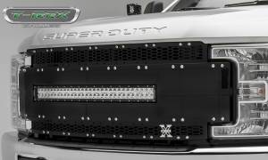 T-Rex Billet - 6315481 | T-Rex Torch Al Series LED Grille | Laser Cut Pattern | Aluminum | Black | Chrome Studs | 1 Pc | Replacement - Image 2