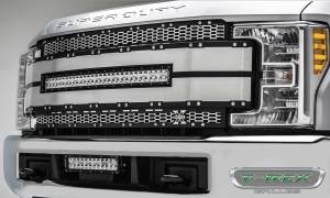 T-Rex Billet - 6315485 | T-Rex Torch Al Series LED Grille | Laser Cut Pattern | Aluminum | Black Brushed | Chrome Studs | 1 Pc | Replacement - Image 2