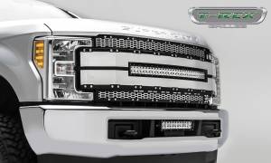 T-Rex Billet - 6315485 | T-Rex Torch Al Series LED Grille | Laser Cut Pattern | Aluminum | Black Brushed | Chrome Studs | 1 Pc | Replacement - Image 4