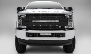 T-Rex Billet - 6315491 | T-Rex Torch Al Series LED Grille | Laser Cut Pattern | Aluminum | Black | Chrome Studs | 1 Pc | Replacement - Image 2