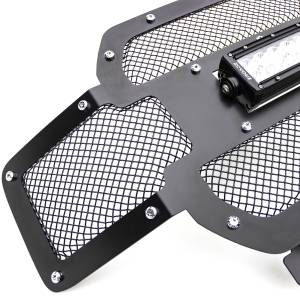 T-Rex Billet - 6315711 | T-Rex Torch Series LED Light Grille | Small Mesh | Mild Steel | Black | Chrome Studs | 1 Pc | Replacement | Incl. 30 in. LED - Image 4