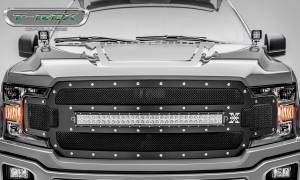 T-Rex Billet - 6315711 | T-Rex Torch Series LED Light Grille | Small Mesh | Mild Steel | Black | Chrome Studs | 1 Pc | Replacement | Incl. 30 in. LED - Image 10