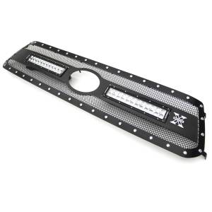 T-Rex Billet - 6319661 | T-Rex Torch Series LED Light Grille | Small Mesh | Mild Steel | Black | Chrome Studs | 1 Pc | Replacement | w/OE Logo Provision - Image 2