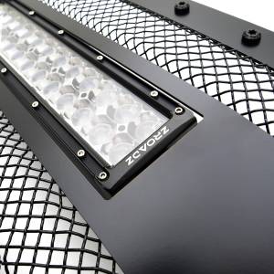 T-Rex Billet - 6319661-BR | T-Rex Stealth Torch Series LED Light Grille | Small Mesh | Mild Steel | Black | Black Studs | 1 Pc | Replacement | w/OE Logo Provision - Image 4