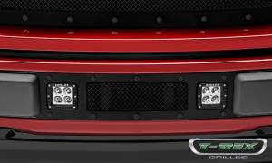 T-Rex Billet - 6325791-BR | T-Rex Stealth Torch Series LED Light Grille | Small Mesh | Mild Steel | Black | Black Studs | 1 Pc | Replacement: Incl. 3 in. LED Cube Light - Image 2