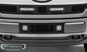 T-Rex Billet - 6325791-BR | T-Rex Stealth Torch Series LED Light Grille | Small Mesh | Mild Steel | Black | Black Studs | 1 Pc | Replacement: Incl. 3 in. LED Cube Light - Image 3