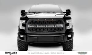 6515731 | T-Rex Revolver Series LED Grille | Laser Cut Pattern | Mild Steel | Black | Chrome Studs | 1 Pc | Replacement