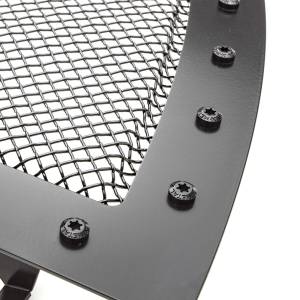 T-Rex Billet - 6714521-BR | T-Rex Stealth X-Metal Series Mesh Grille Assembly | Small Mesh | Mild Steel | Black | Black Studs | 1 Pc | Replacement - Image 4