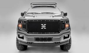 6715711 | T-Rex X-Metal Series Studded Mesh Grille | Small Mesh | Mild Steel | Black | Chrome Studs | 1 Pc | Replacement