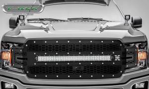 T-Rex Billet - 7315751 | T-Rex Laser Torch Series Grille | Laser Cut Pattern | Mild Steel | Black | Chrome Studs | 1 Pc | Replacement | Incl. 30 in. LED - Image 9