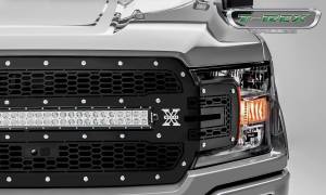 T-Rex Billet - 7315751 | T-Rex Laser Torch Series Grille | Laser Cut Pattern | Mild Steel | Black | Chrome Studs | 1 Pc | Replacement | Incl. 30 in. LED - Image 10