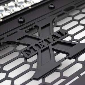 T-Rex Billet - 7319411-BR | T-Rex Stealth Laser Torch Series Grille | Laser Cut Pattern | Mild Steel | Black | Black Studs | 1 Pc | Insert - Image 3