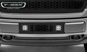 T-Rex Billet - 7325711-BR | T-Rex Stealth Laser Torch Series Bumper Grille | Laser Cut Pattern | Mild Steel | Black | Black Studs | 1 Pc | Overlay | Incl. 3 in. LED Cube Light - Image 10