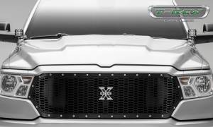 T-Rex Billet - 7714651 | T-Rex Laser X Series Grille | Laser Cut Pattern | Mild Steel | Black | Chrome Studs | 1 Pc | Replacement - Image 3