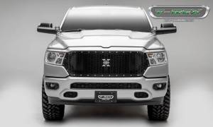 T-Rex Billet - 7714651 | T-Rex Laser X Series Grille | Laser Cut Pattern | Mild Steel | Black | Chrome Studs | 1 Pc | Replacement - Image 6