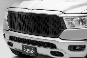 T-Rex Billet - 7714651-BR | T-Rex Stealth Laser X Series Grille | Laser Cut Pattern | Mild Steel | Black | Black Studs | 1 Pc | Replacement - Image 1