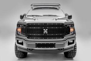 T-Rex Billet - 7715841 | T-Rex Laser X-Metal Series Grille | Laser Cut Pattern | Mild Steel | Black | Chrome Studs | 1 Pc | Replacement - Image 2