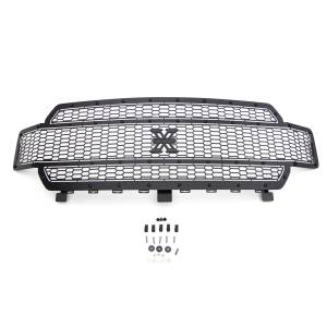 7715841-BR | T-Rex Stealth Laser X-Metal Series Grille | Laser Cut Pattern | Mild Steel | Black | Black Studs | 1 Pc | Replacement