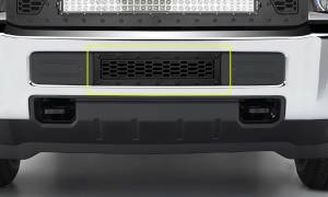 7721221-BR | T-Rex Stealth Laser X Series Bumper Grille | Laser Cut Pattern | Mild Steel | Black | Black Studs | 1 Pc | Overlay