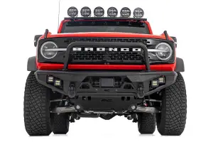 Rough Country - 51200A | Rough Country Front Tubular Bumper With 4 LED Cube Lights For Ford Bronco | 2021-2023 | Without Winch Plate - Image 4