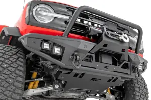 Rough Country - 51205 | Rough Country Front Tubular Bumper With 4 LED Cube Lights For Ford Bronco | 2021-2023 | With Winch Plate - Image 2