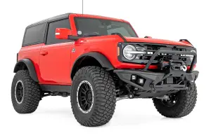 Rough Country - 51205 | Rough Country Front Tubular Bumper With 4 LED Cube Lights For Ford Bronco | 2021-2023 | With Winch Plate - Image 3