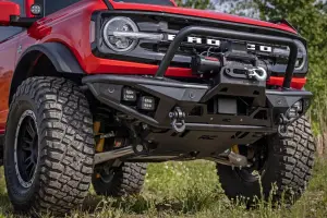 Rough Country - 51205 | Rough Country Front Tubular Bumper With 4 LED Cube Lights For Ford Bronco | 2021-2023 | With Winch Plate - Image 6