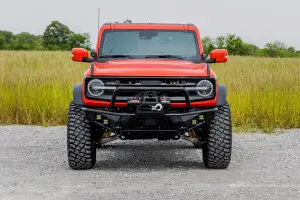 Rough Country - 51205 | Rough Country Front Tubular Bumper With 4 LED Cube Lights For Ford Bronco | 2021-2023 | With Winch Plate - Image 10