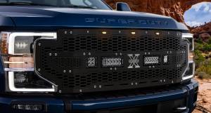 T-Rex Billet - 7315571 | T-Rex Laser Torch Series Grille | Mild Steel | Black | Chrome Studs | 1 Pc | Insert - Image 10