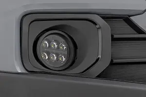 Rough Country - 71095 | Rough Country LED Fog Light Kit For Toyota Tacoma | 2016-2023 | Black Series, Round, 3.5 Inch, Amber DRL - Image 6