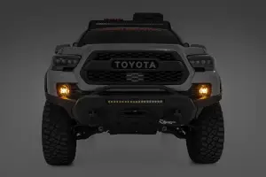 Rough Country - 71095 | Rough Country LED Fog Light Kit For Toyota Tacoma | 2016-2023 | Black Series, Round, 3.5 Inch, Amber DRL - Image 7